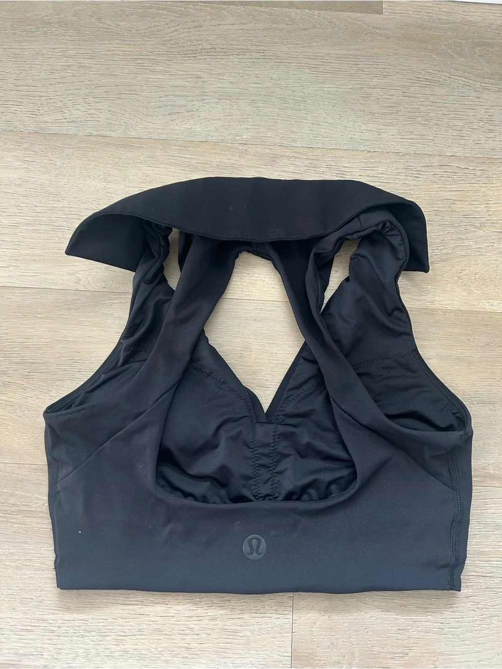 Lululemon Black Collared V-Neck Women's bra Top
